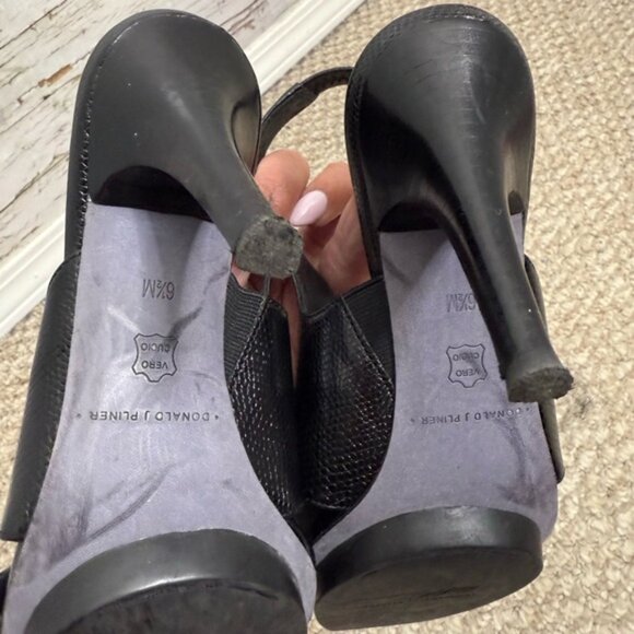 Donald J. Pliner Black Strappy Sandals heels size 6.5 - Picture 6 of 10